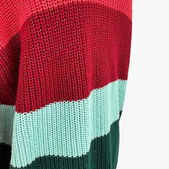 Farm Rio x Anthropologie The Boldly Stripe Knit Turtleneck Sweater Size XS Multi - Picture 7 of 10